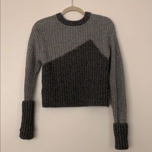 Grey knit sweater